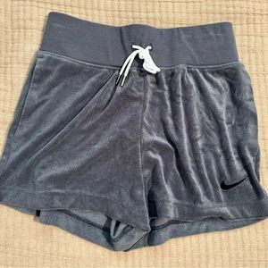Woman’s Nike Terry Shorts. Standard Fit, Mid Rise, 3in Length. Blue Gray. MD.NWT
